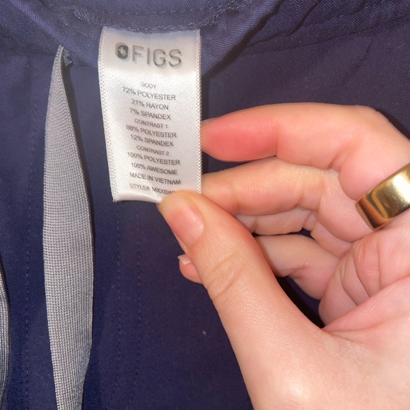 NWOT FIGS Navy Tansen Jogger Scrub Pants - Picture 5 of 5